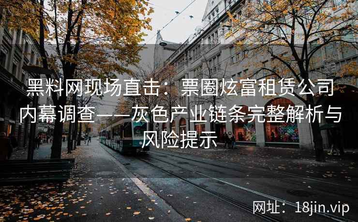 黑料网现场直击：票圈炫富租赁公司内幕调查——灰色产业链条完整解析与风险提示