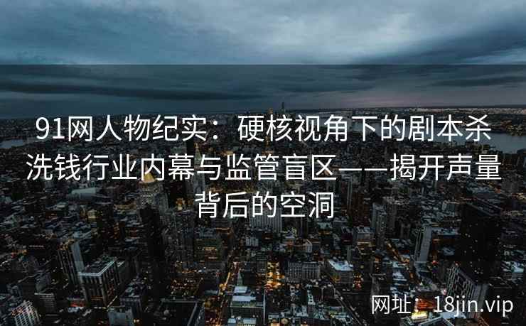 91网人物纪实：硬核视角下的剧本杀洗钱行业内幕与监管盲区——揭开声量背后的空洞